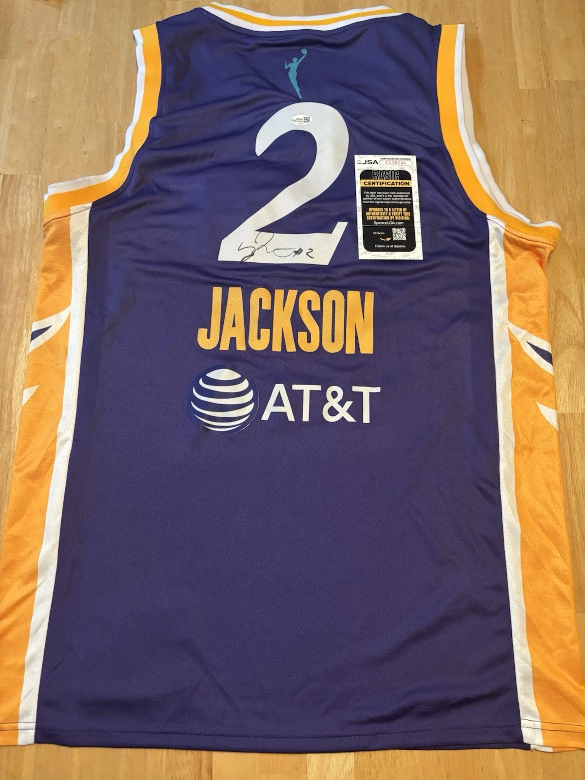 Rickea Jackson Los Angeles Sparks Autographed Signed  Jersey JSA COA