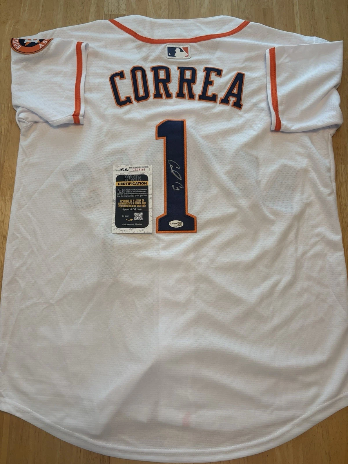Carlos Correa Houston Astros Autographed Signed Jersey JSA Certified