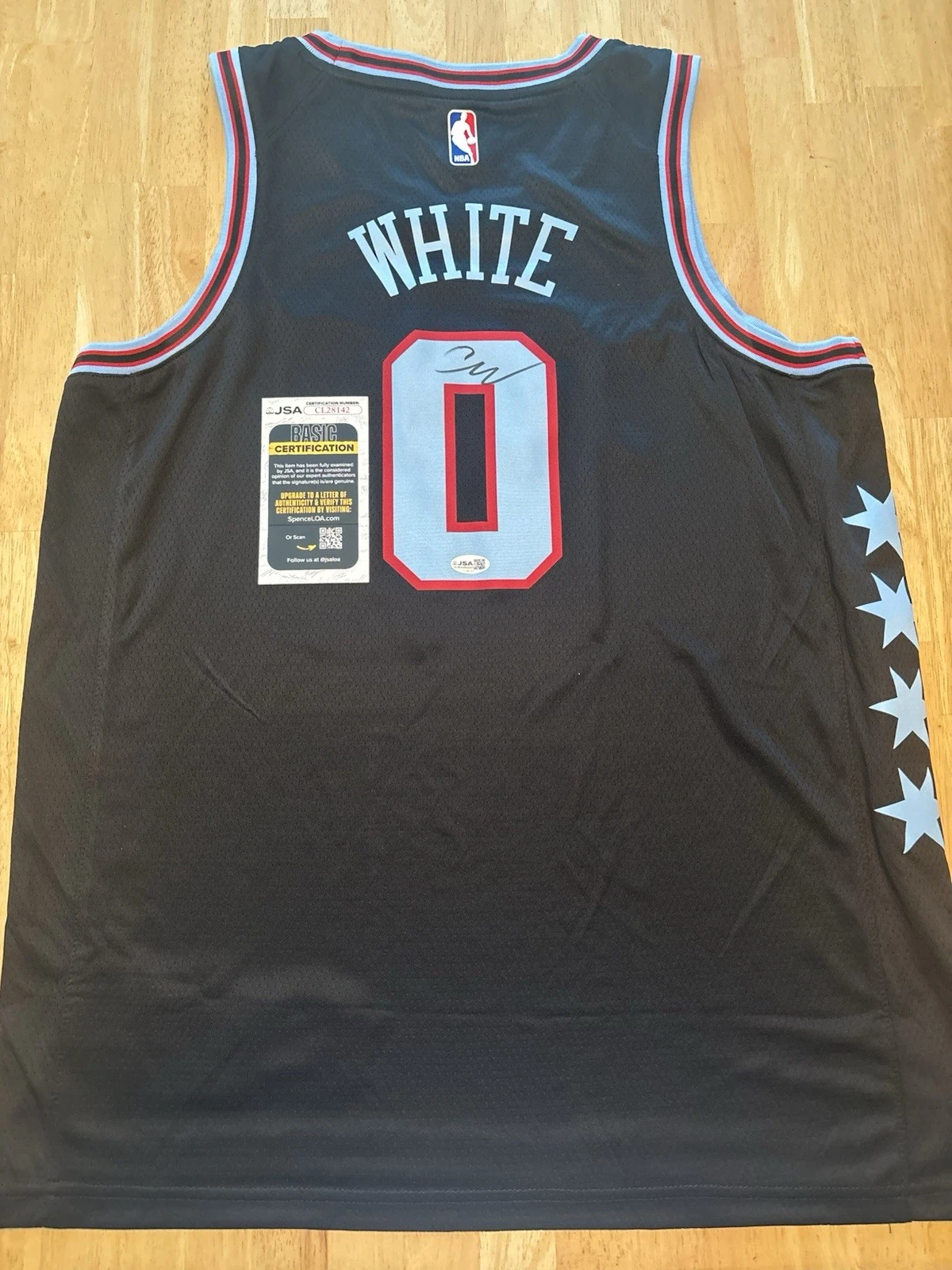 Coby White Signed Autographed Chicago Bulls City Connect Jersey JSA Coa.