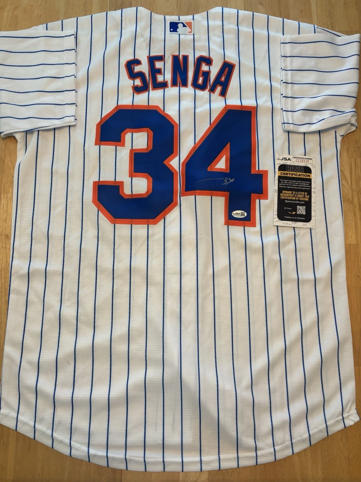 Kodai Senga New York Mets Autographed Jersey. JSA Coa .