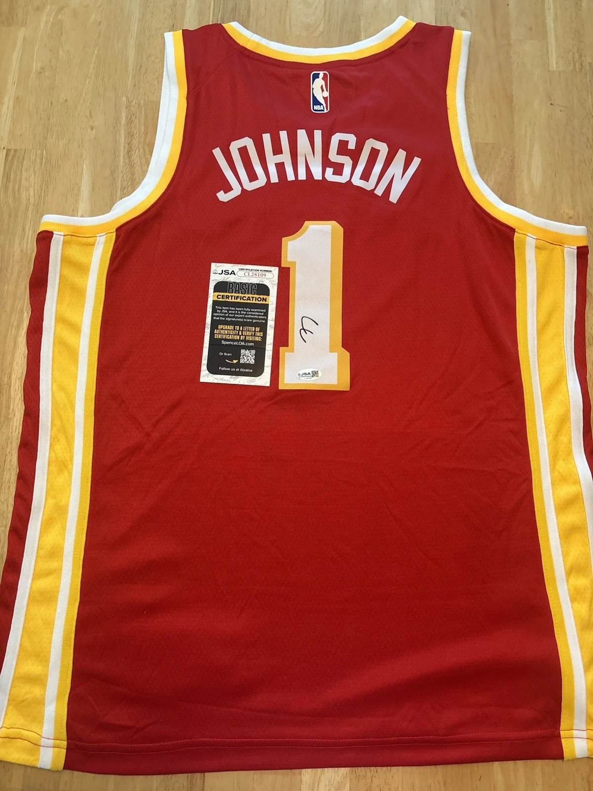 JALEN JOHNSON signed autographed ATLANTA HAWKS Jersey. Jsa Coa. All Star