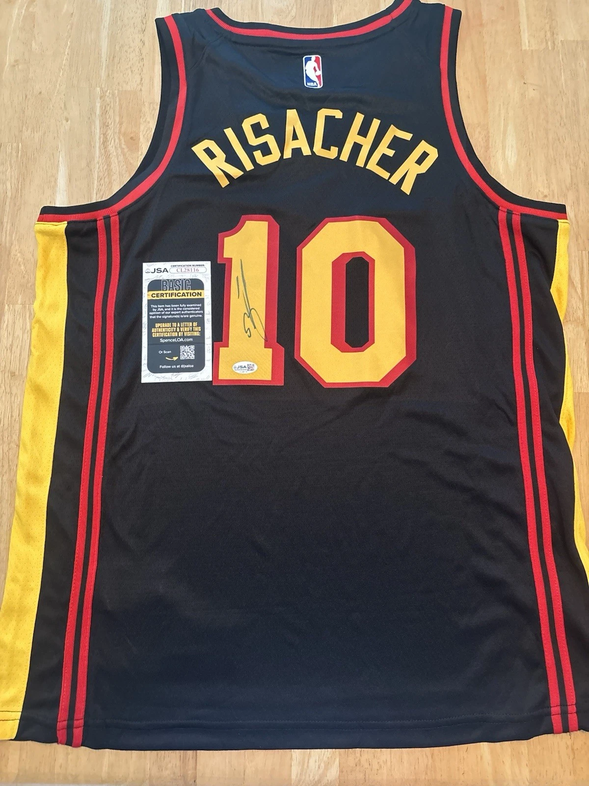 ZACCHARIE RISACHER signed autographed ATLANTA HAWKS Jersey Jsa  Coa.