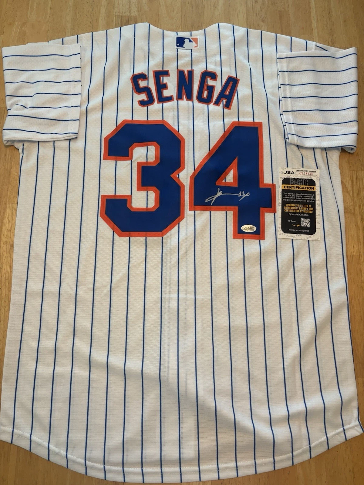 Kodai Senga New York Mets Autographed Jersey. JSA Coa .