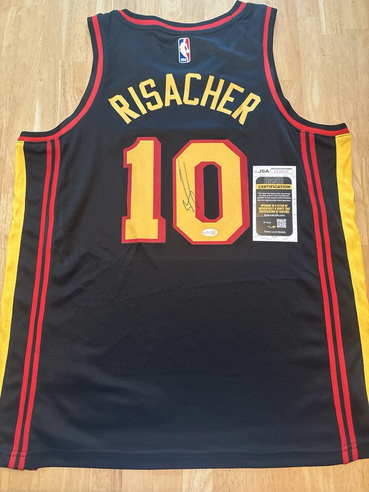 ZACCHARIE RISACHER signed autographed ATLANTA HAWKS Jersey Jsa  Coa.