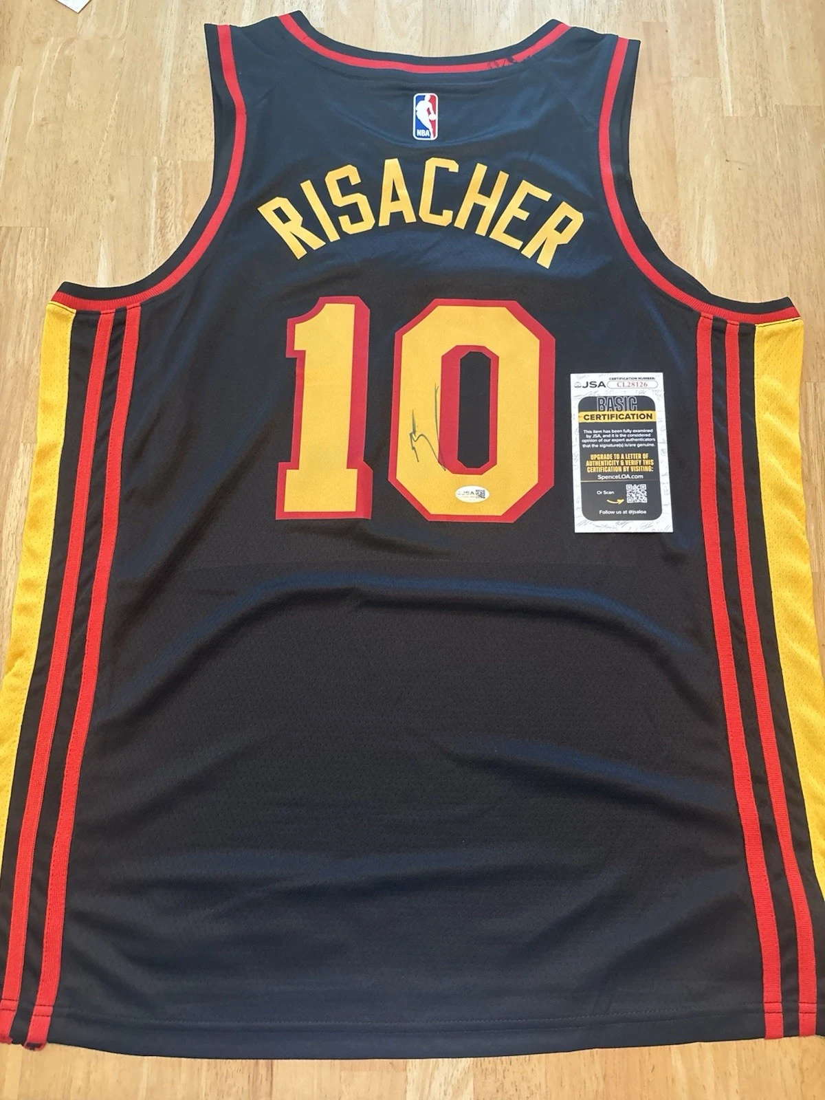 ZACCHARIE RISACHER signed autographed ATLANTA HAWKS Jersey Jsa  Coa.