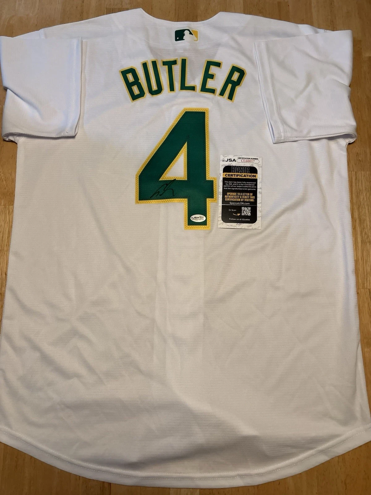 LAWRENCE BUTLER signed autographed Oakland Athletics Jersey JSA Coa
