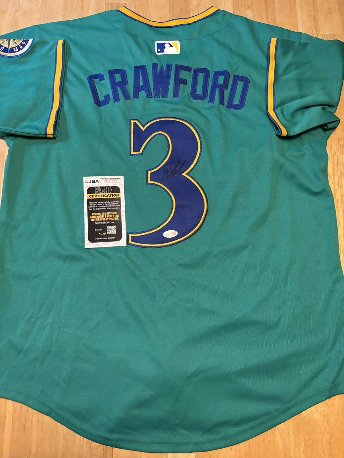 JP Crawford Signed Autographed Seattle Mariners Jersey JSA COA.
