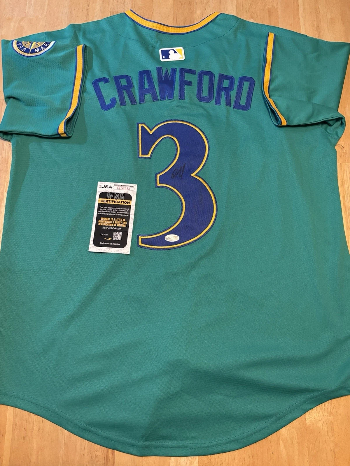 JP Crawford Signed Autographed Seattle Mariners Jersey JSA COA.