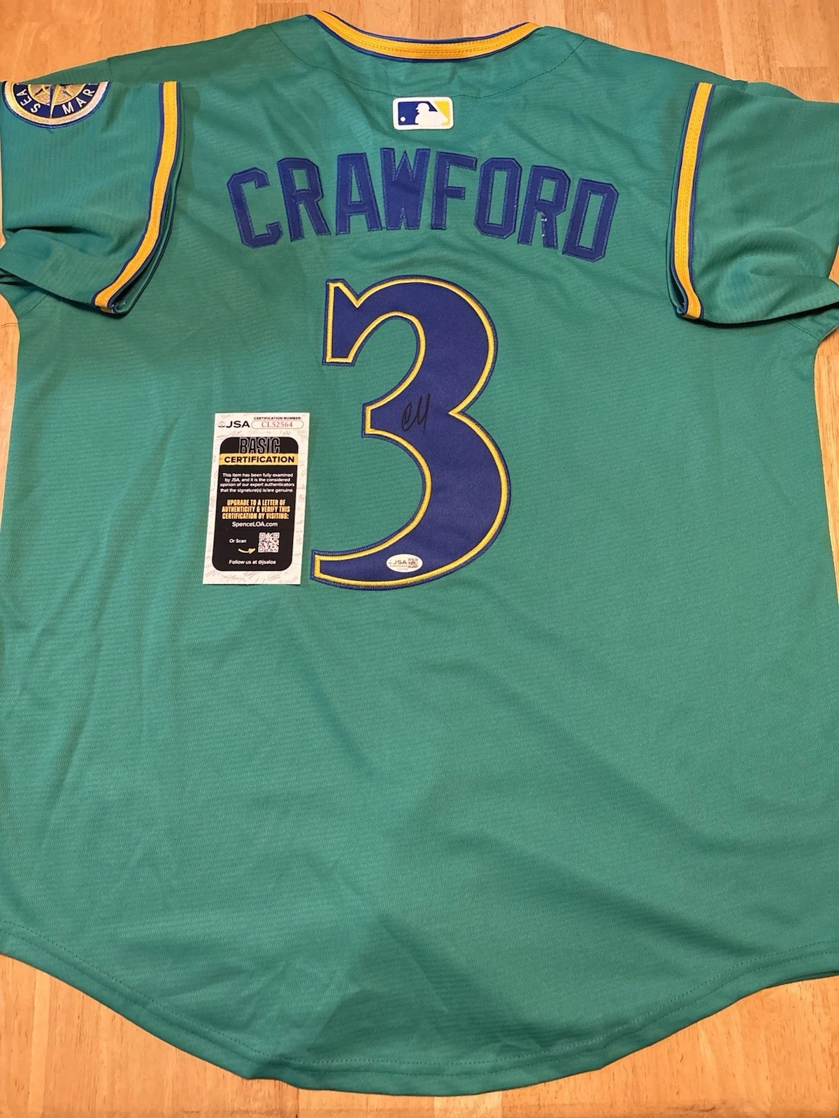 JP Crawford Signed Autographed Seattle Mariners Jersey JSA COA.