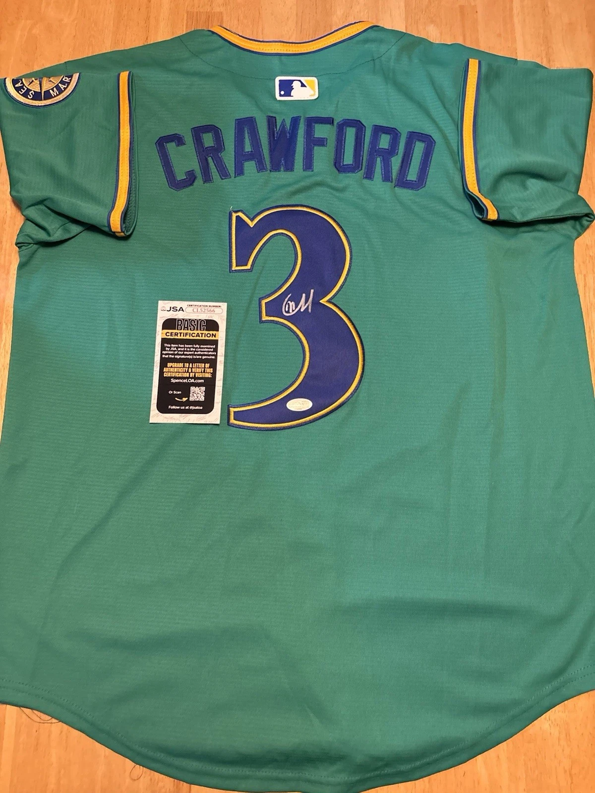 JP Crawford Signed Autographed Seattle Mariners Jersey JSA COA.