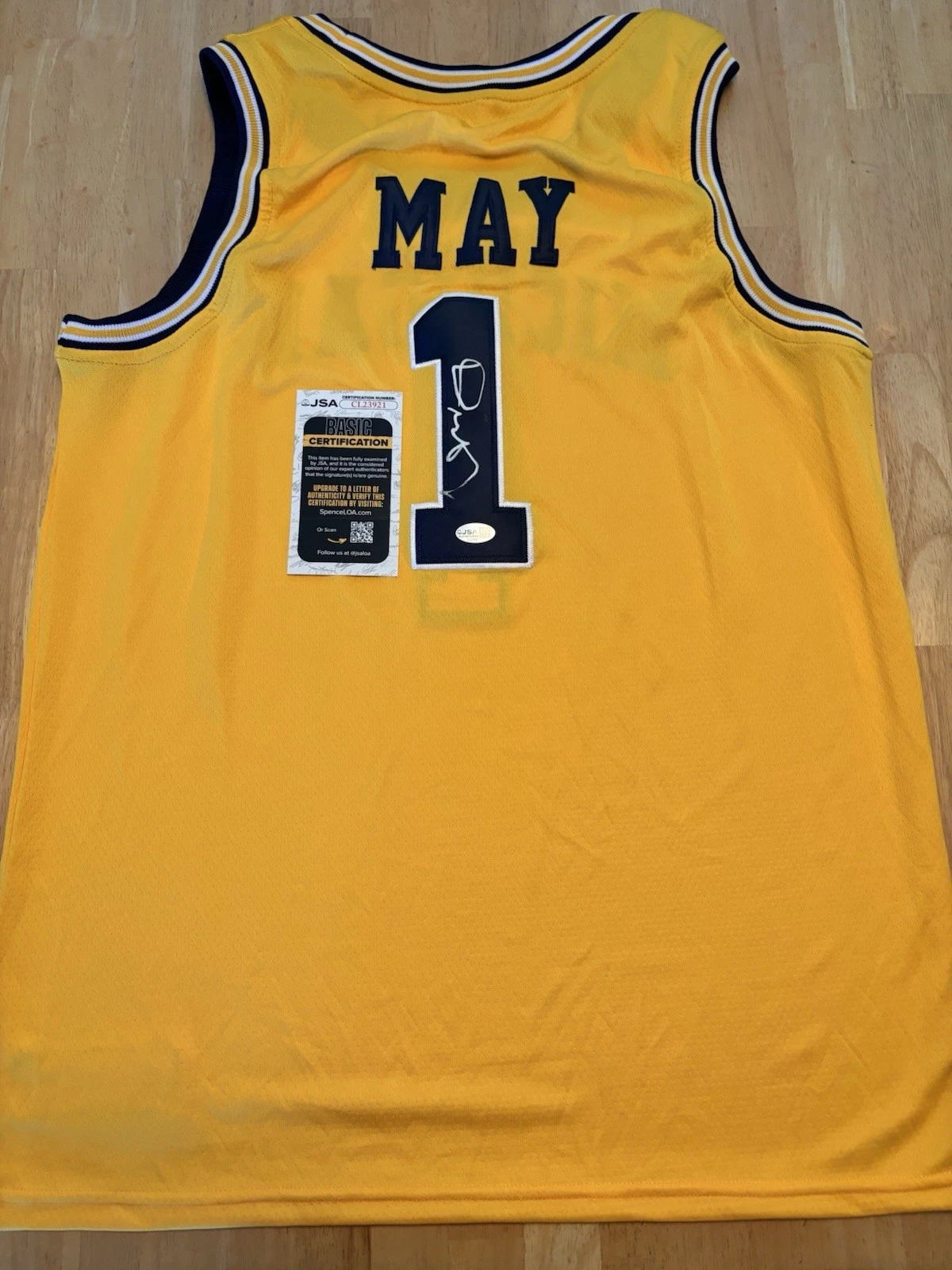 COACH DUSTY MAY SIGNED Autographed MICHIGAN WOLVERINES  JERSEY JSA Coa Rare