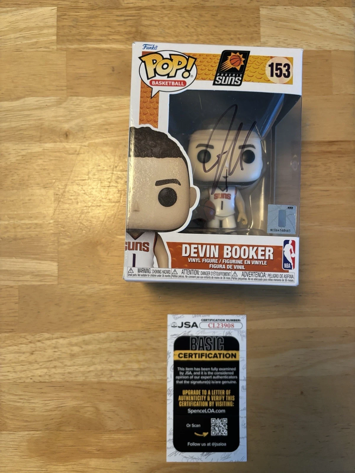 Devin Booker Signed Autographed Funko Pop #153 JSA Coa. Phoenix Suns