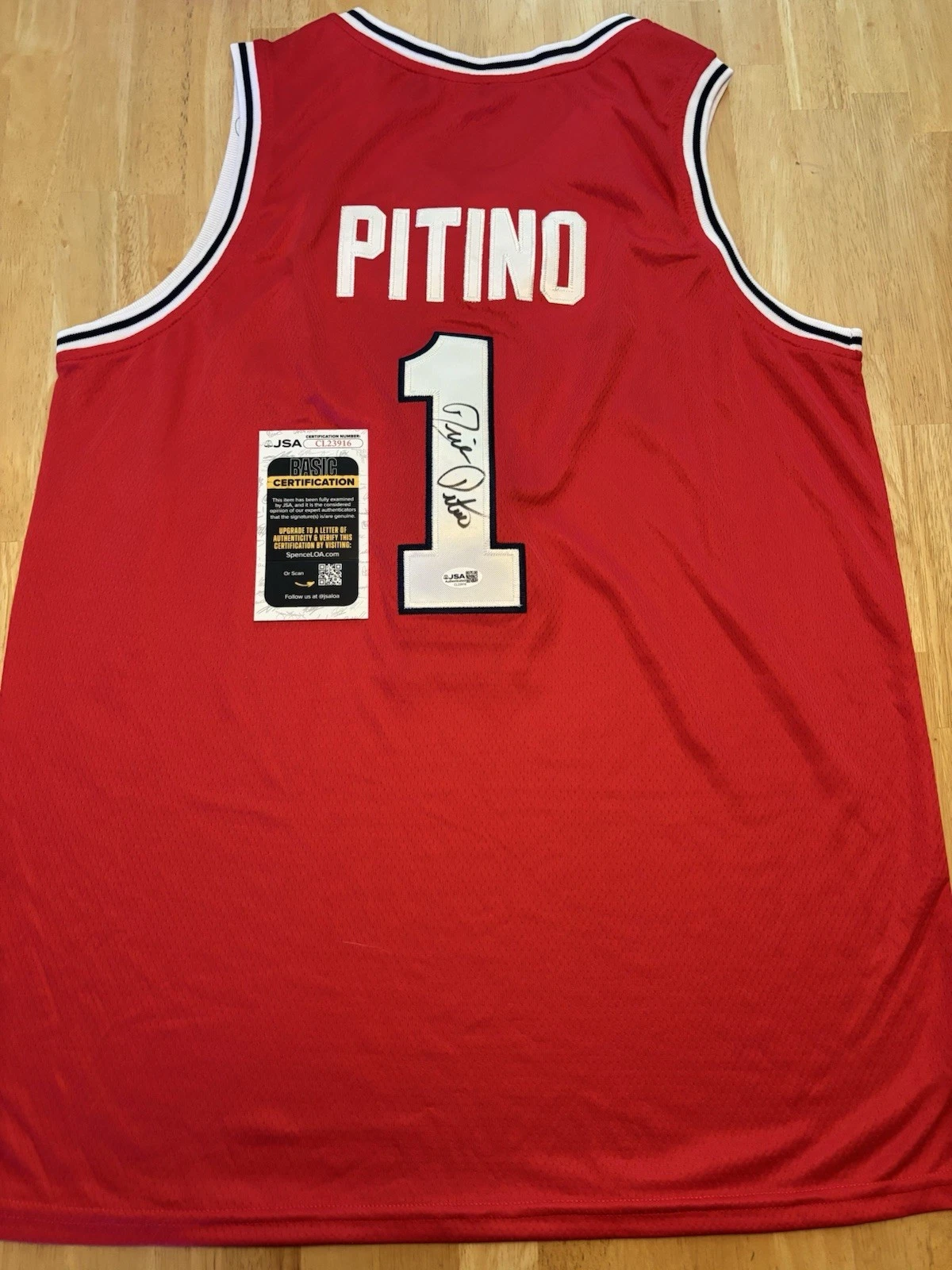 Rick Pitino SIGNED Autographed St John's  Red Storm Jersey. Jsa Coa Rare. Coach