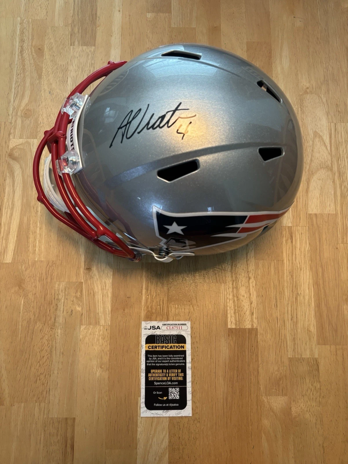 Adam Vinatieri  Signed Autographed Full Size New England Patriots Helmet JSA Hof