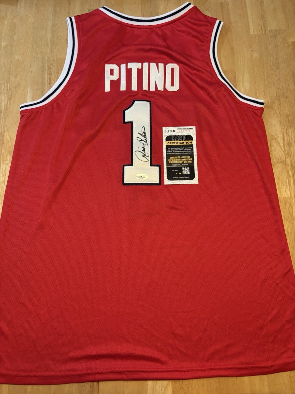 Rick Pitino SIGNED Autographed St John's  Red Storm Jersey. Jsa Coa Rare. Coach