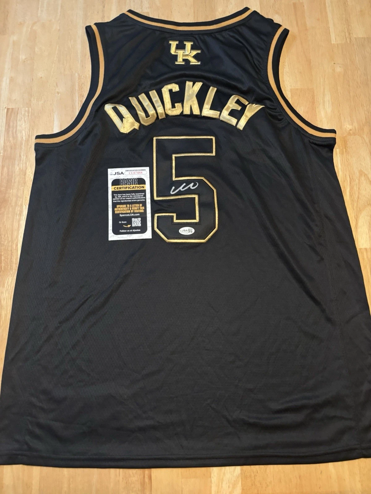 Immanuel Quickley Kentucky Wildcats Autographed Jersey Raptors JSA COA