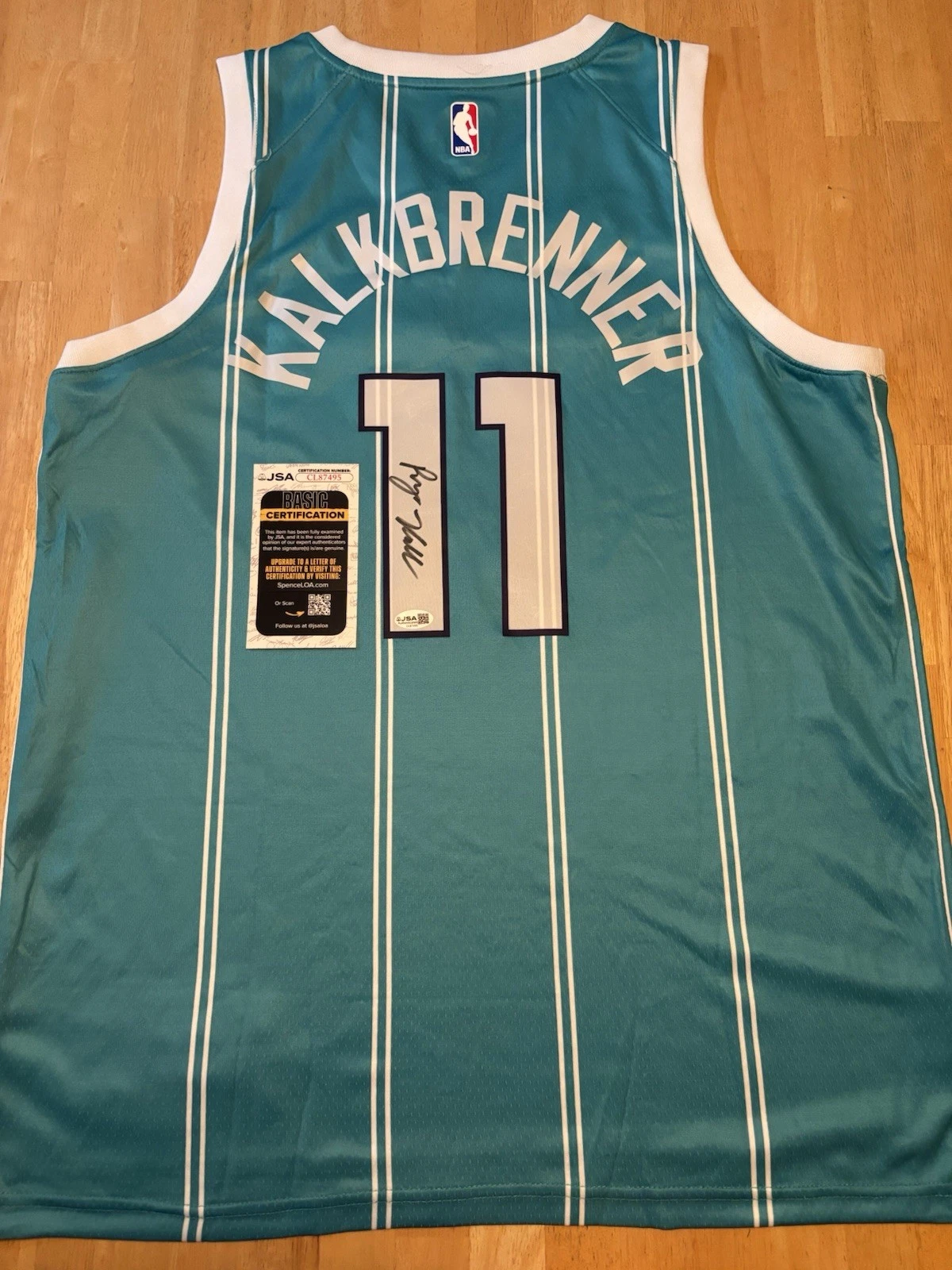 Ryan Kalkbrenner Signed Autographed Charlotte Hornets Basketball Jersey Jsa Coa