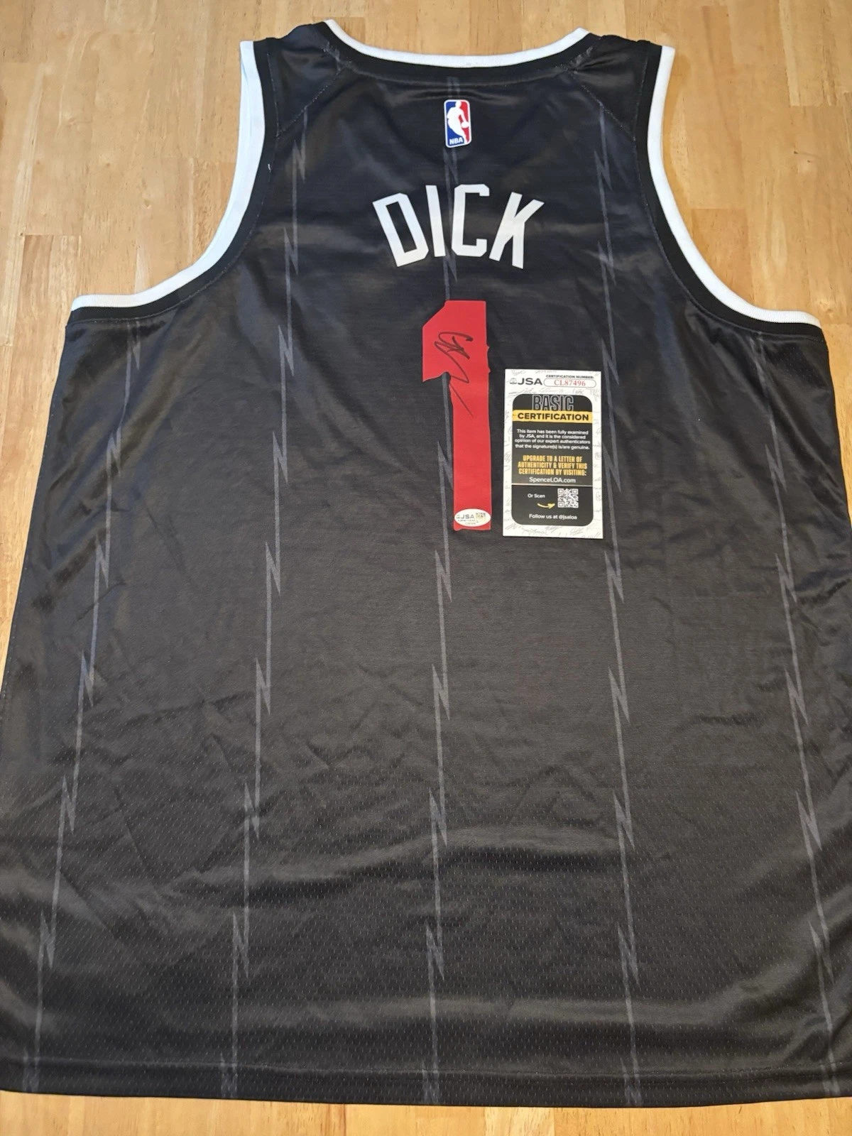 Gradey Dick Toronto Raptors Autographed Signed Jersey  JSA Certified