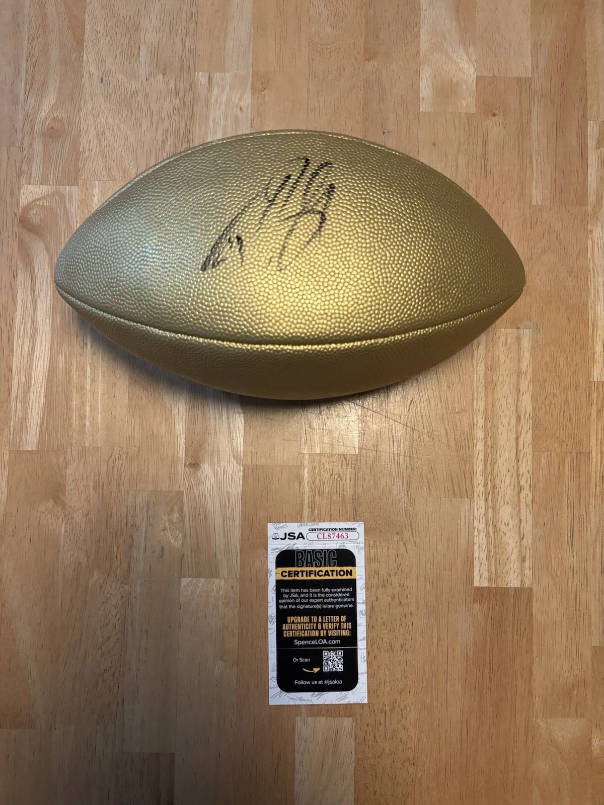 Drew Brees Signed Duke Gold NFL Full Size Replica Football. Hof!  JSA COA.