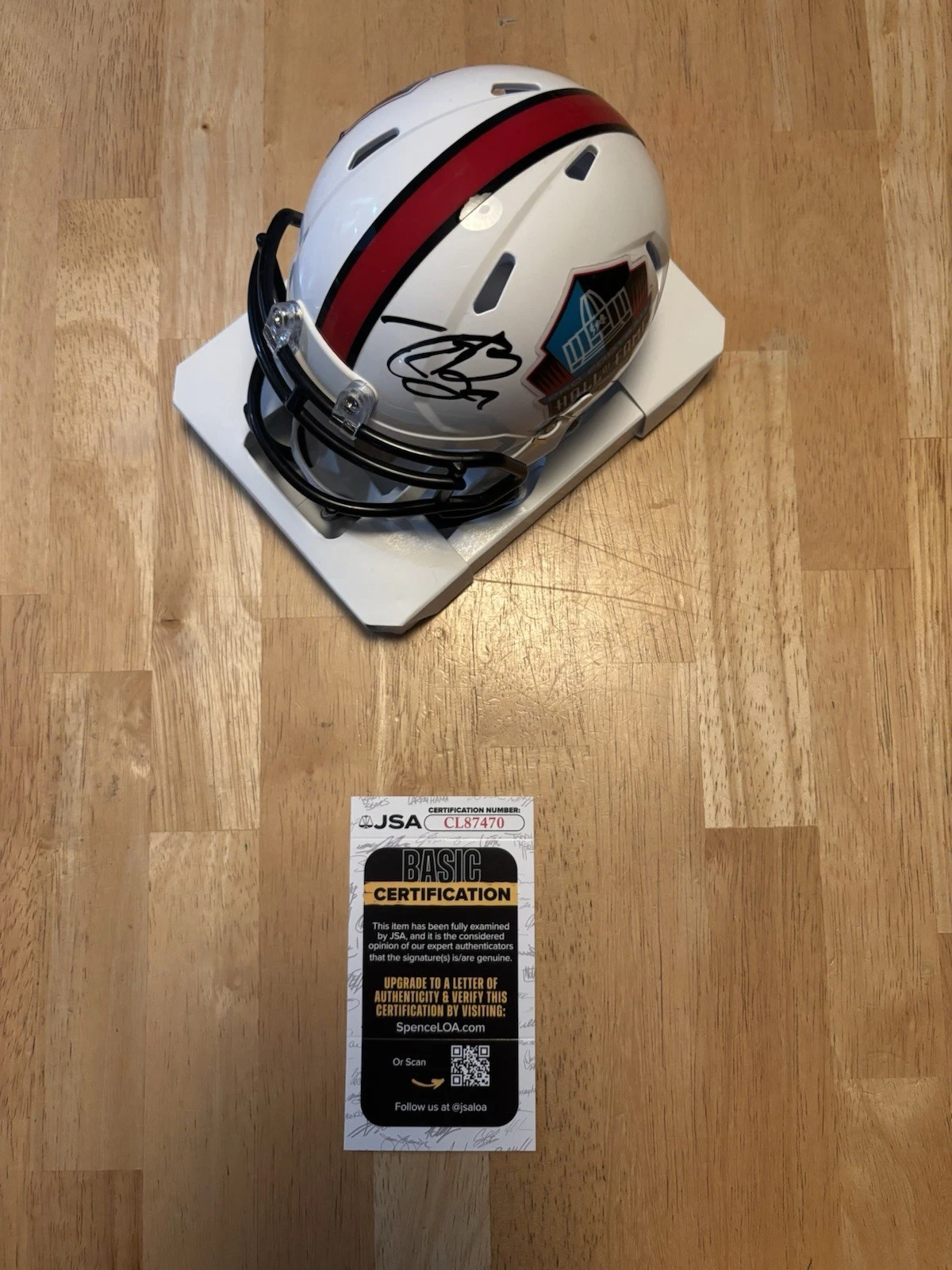 DREW BREES signed Autographed HALL OF FAME mini helmet JSA COA SAINTS