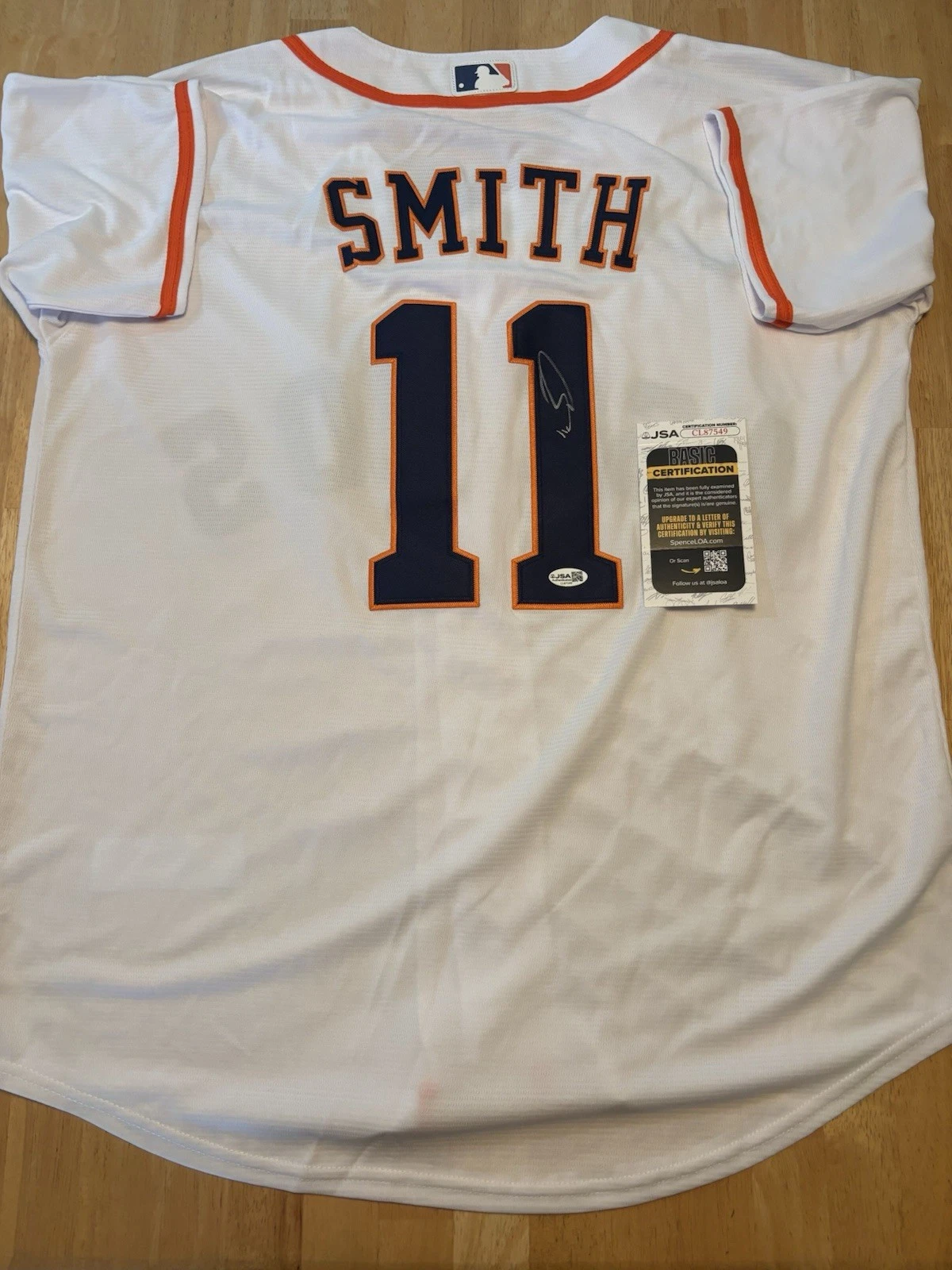 Cam Smith Houston Astros Signed Autographed Jersey. JSA Coa