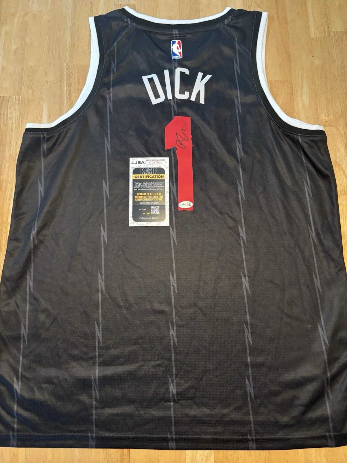 Gradey Dick Toronto Raptors Autographed Signed Jersey  JSA Certified