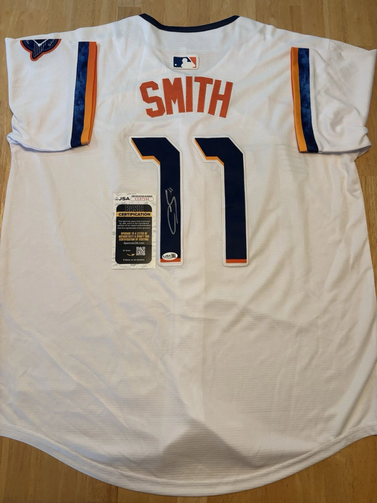 Cam Smith Houston Astros Signed Autographed Jersey. JSA Coa