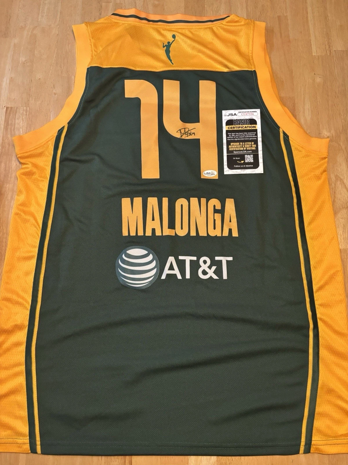 Dominique Malonga Signed Autographed Jersey JSA Coa Seattle Storm