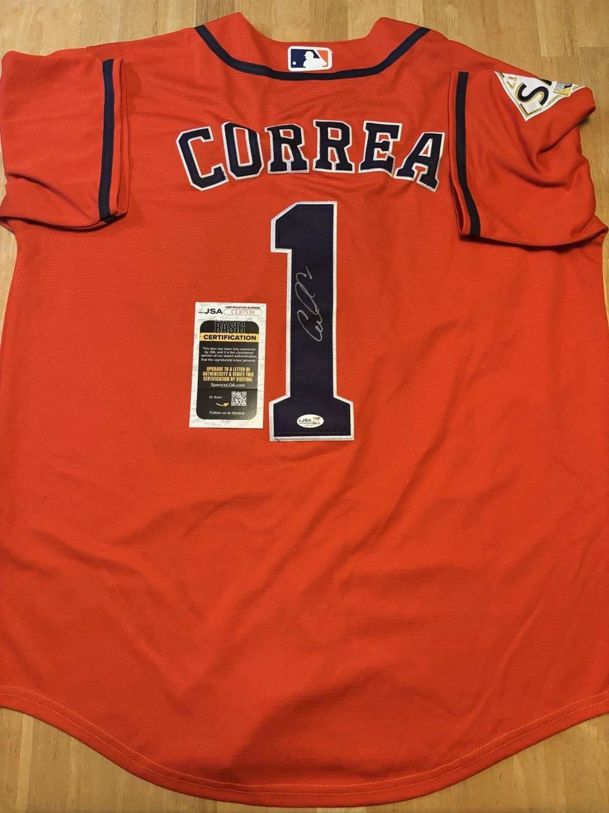 Carlos Correa Houston Astros Autographed Signed Jersey JSA Certified