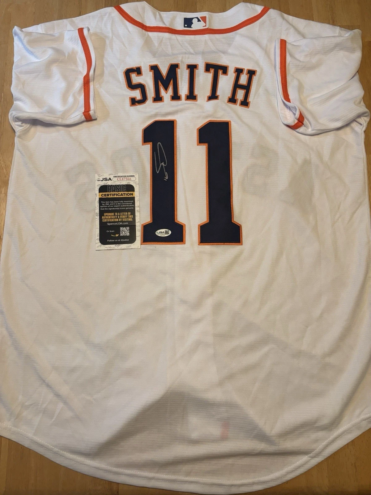 Cam Smith Houston Astros Signed Autographed Jersey. JSA Coa