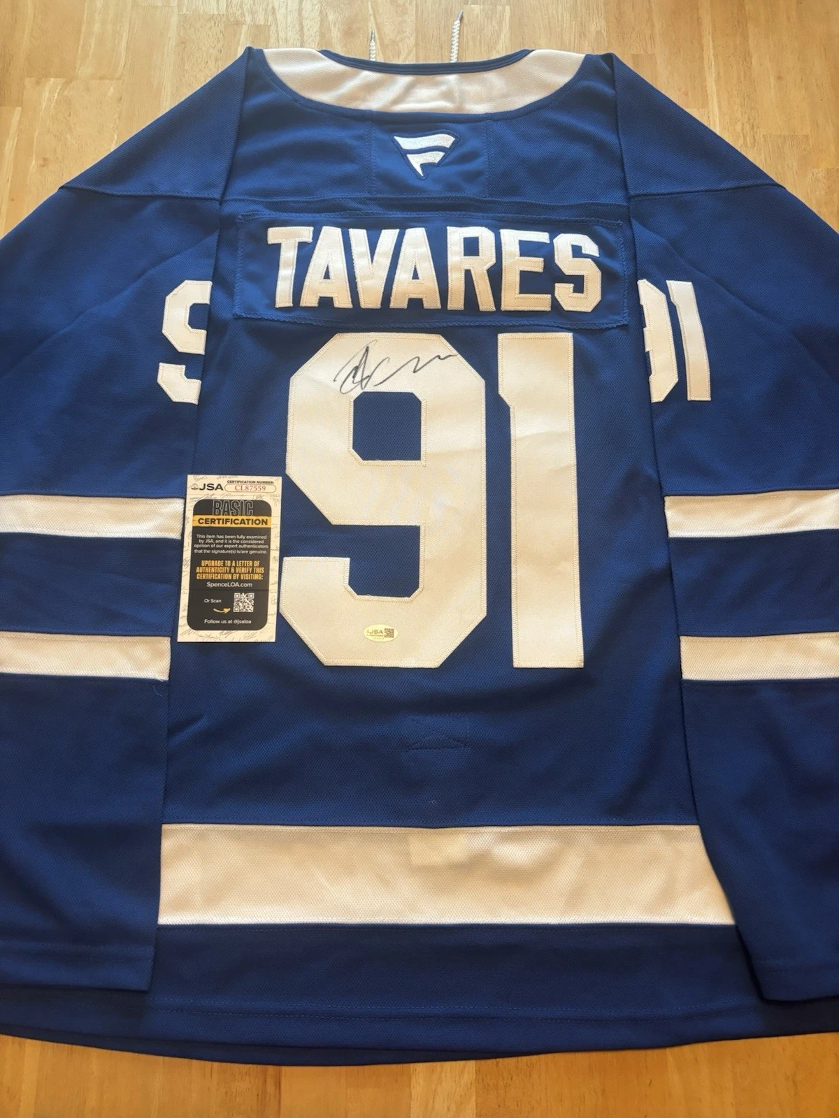 John Tavares Signed Autographed Toronto Maple Leafs Jersey.  JSA COA.