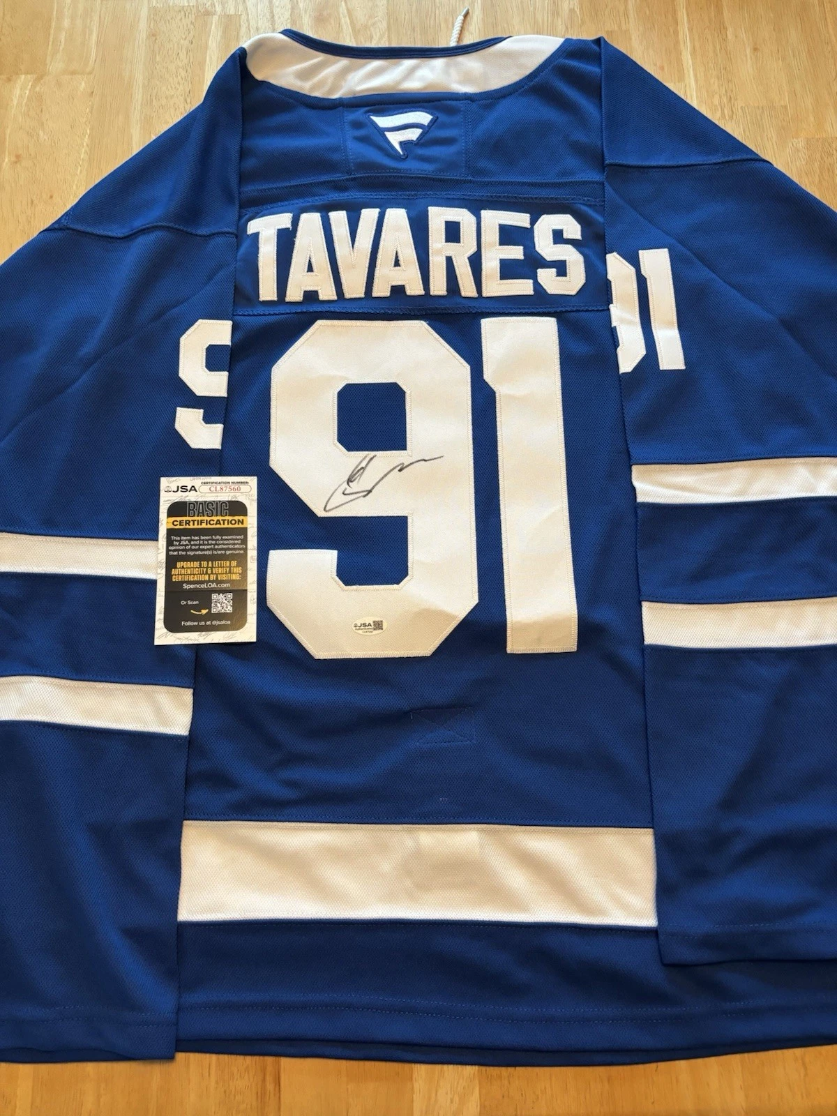 John Tavares Signed Autographed Toronto Maple Leafs Jersey.  JSA COA.