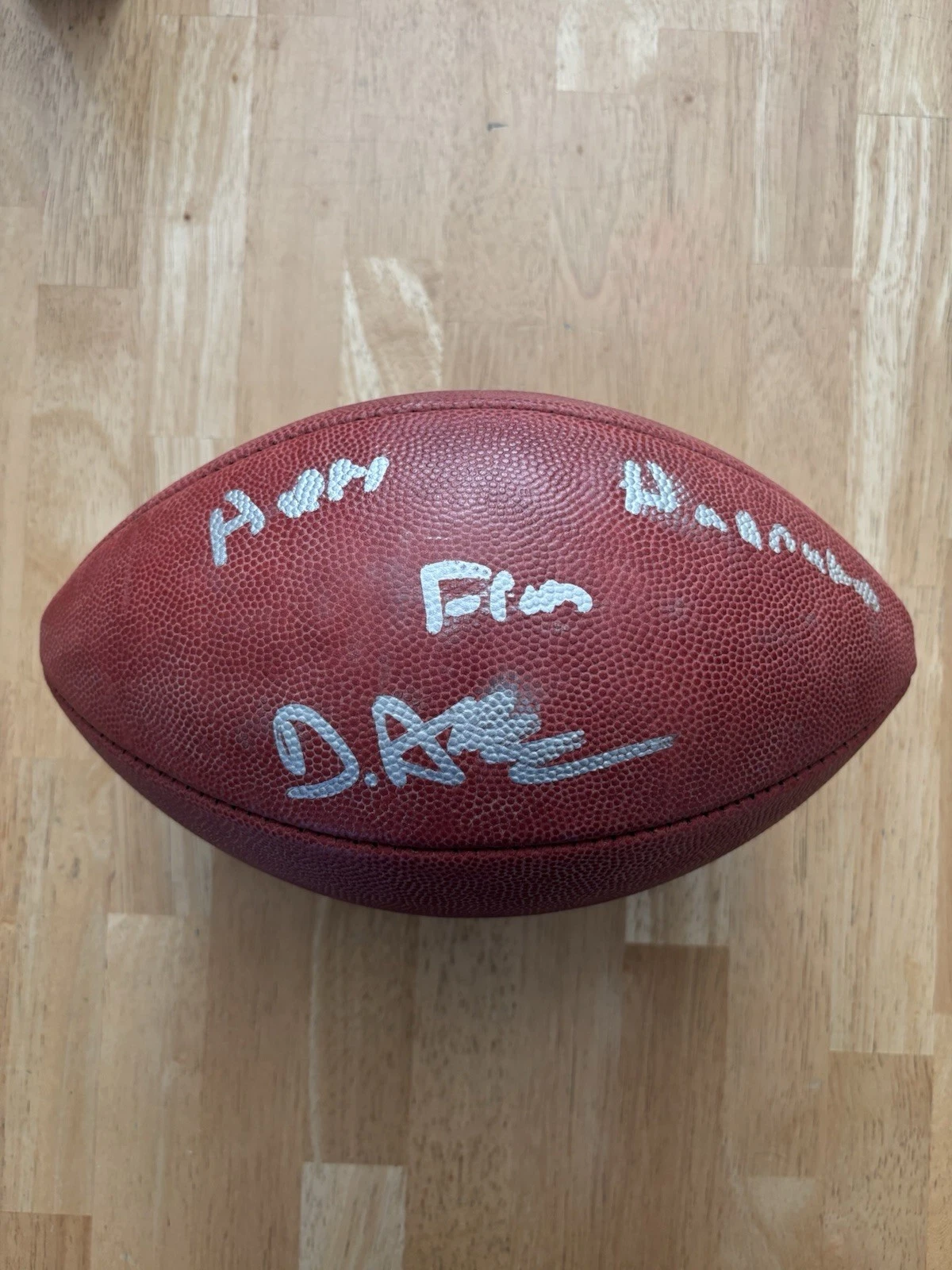Devon Achane Signed Autographed Inscribed NFL Duke Authentic Football. Beckett