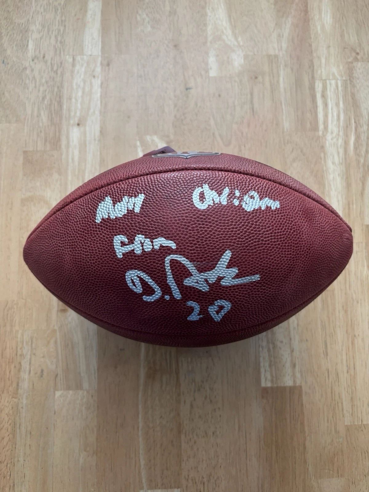 Devon Achane Signed Autographed Inscribed NFL Duke Authentic Football. Beckett