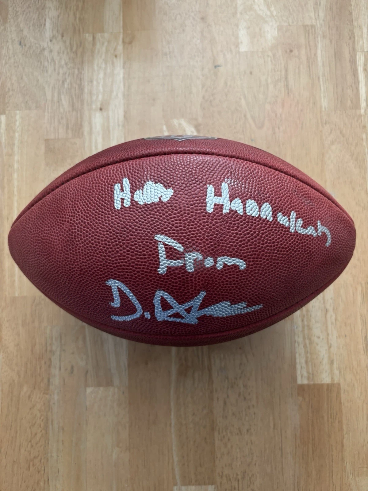 Devon Achane Signed Autographed Inscribed NFL Duke Authentic Football. Beckett
