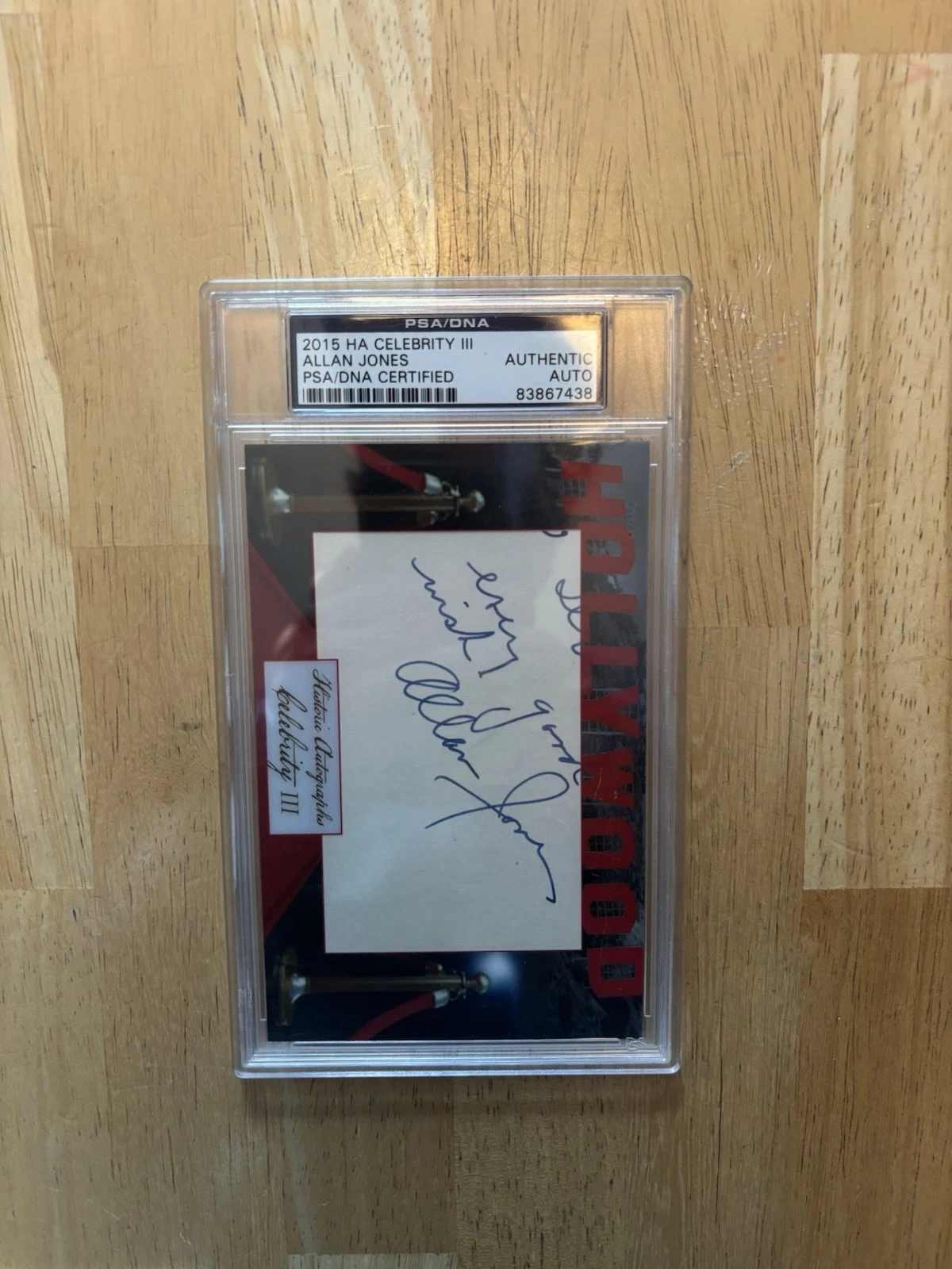 2015 historical autographs Allan Jones Auto. Psa DNA