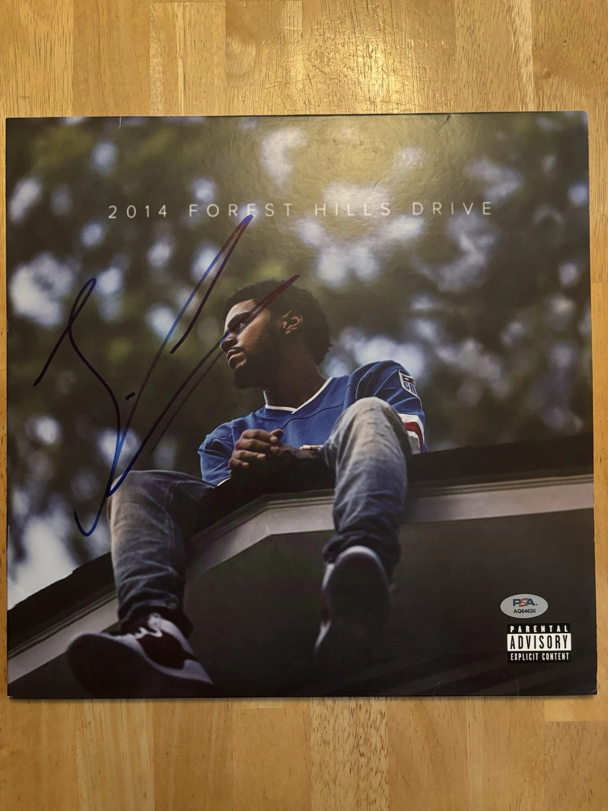 J. COLE SIGNED AUTOGRAPHED LP VINYL RECORD 2014 FOREST HILLS DRIVE PSA/DNA COA