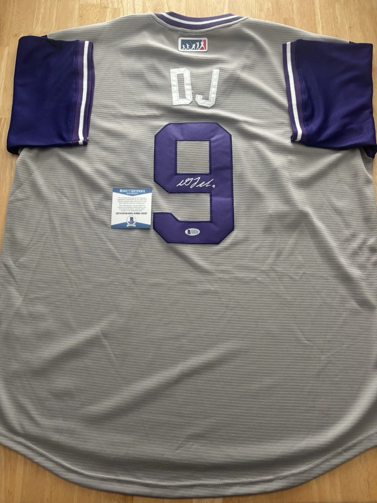 DJ Lemahieu Signed autographed Colorado Rockies Nick Name Jersey. Beckett COA.