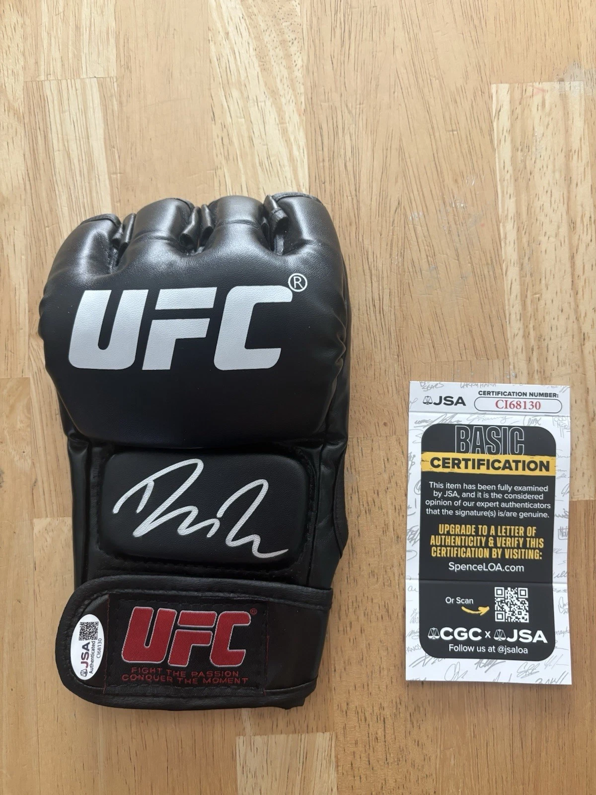 Dan Ige Fighter Autographed Signed  UFC MMA Glove. JSA Coa