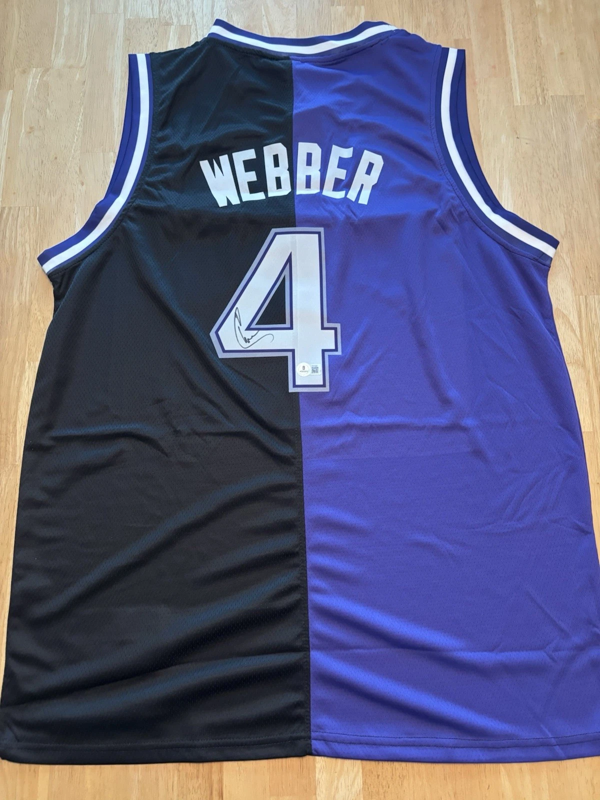 Chris Webber Signed Autographed Jersey Sacramento Kings Beckett BAS Coa