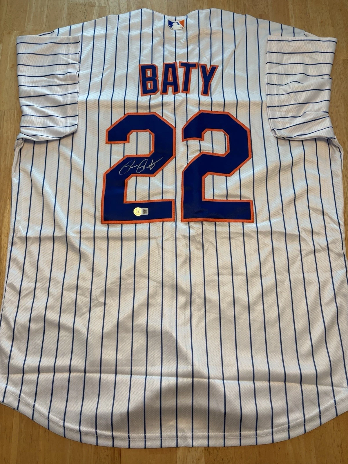 Brett Baty Signed Autographed Jersey New York Mets Beckett BAS COA