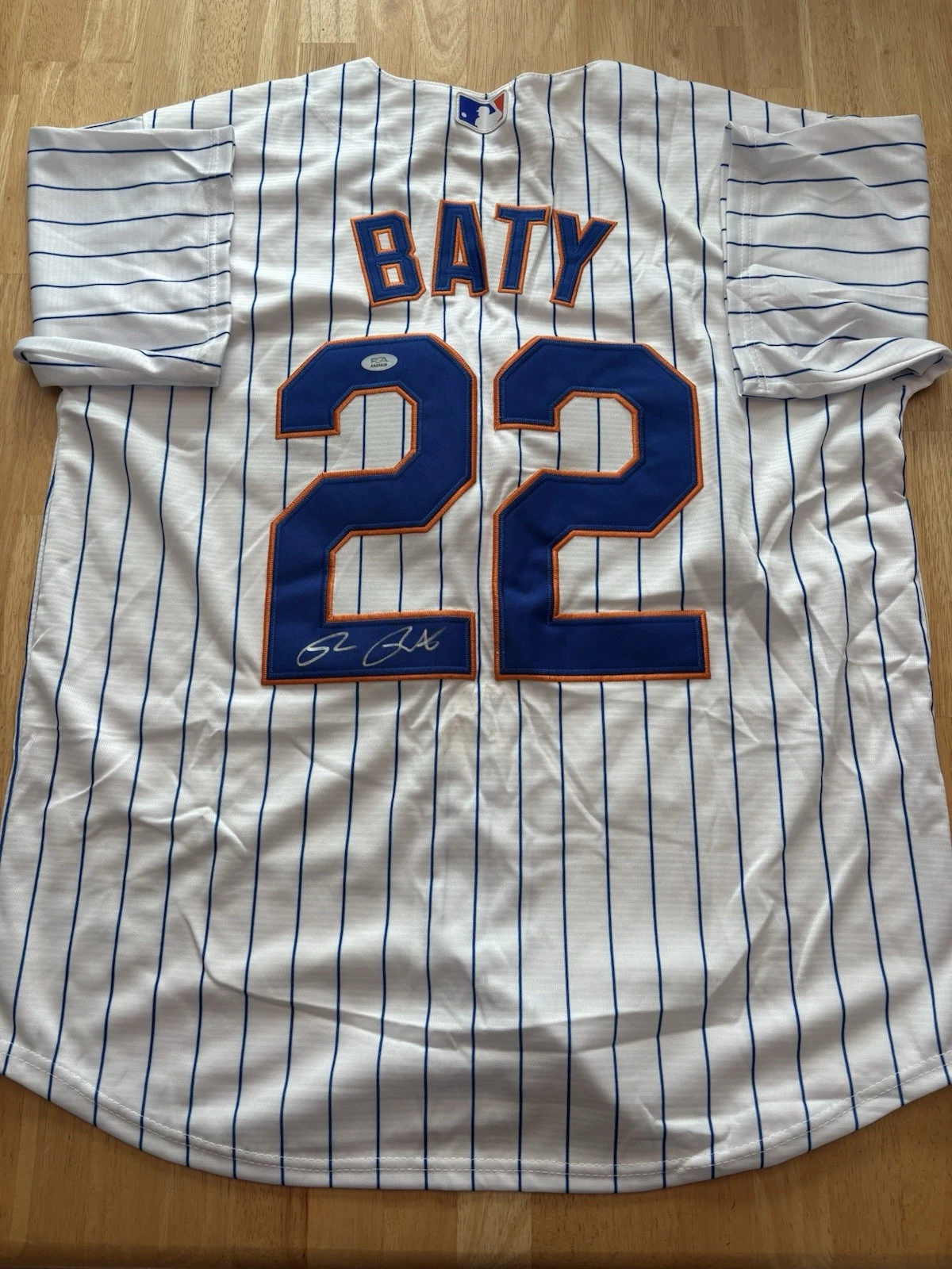 Brett Baty Signed Autographed Jersey New York Mets. Psa Coa