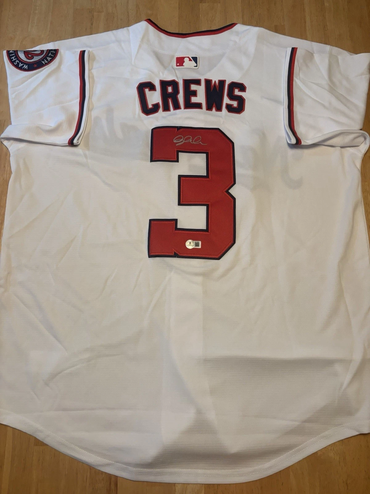 Dylan Crews Washington Nationals Autographed Signed Jersey Beckett BAS COA