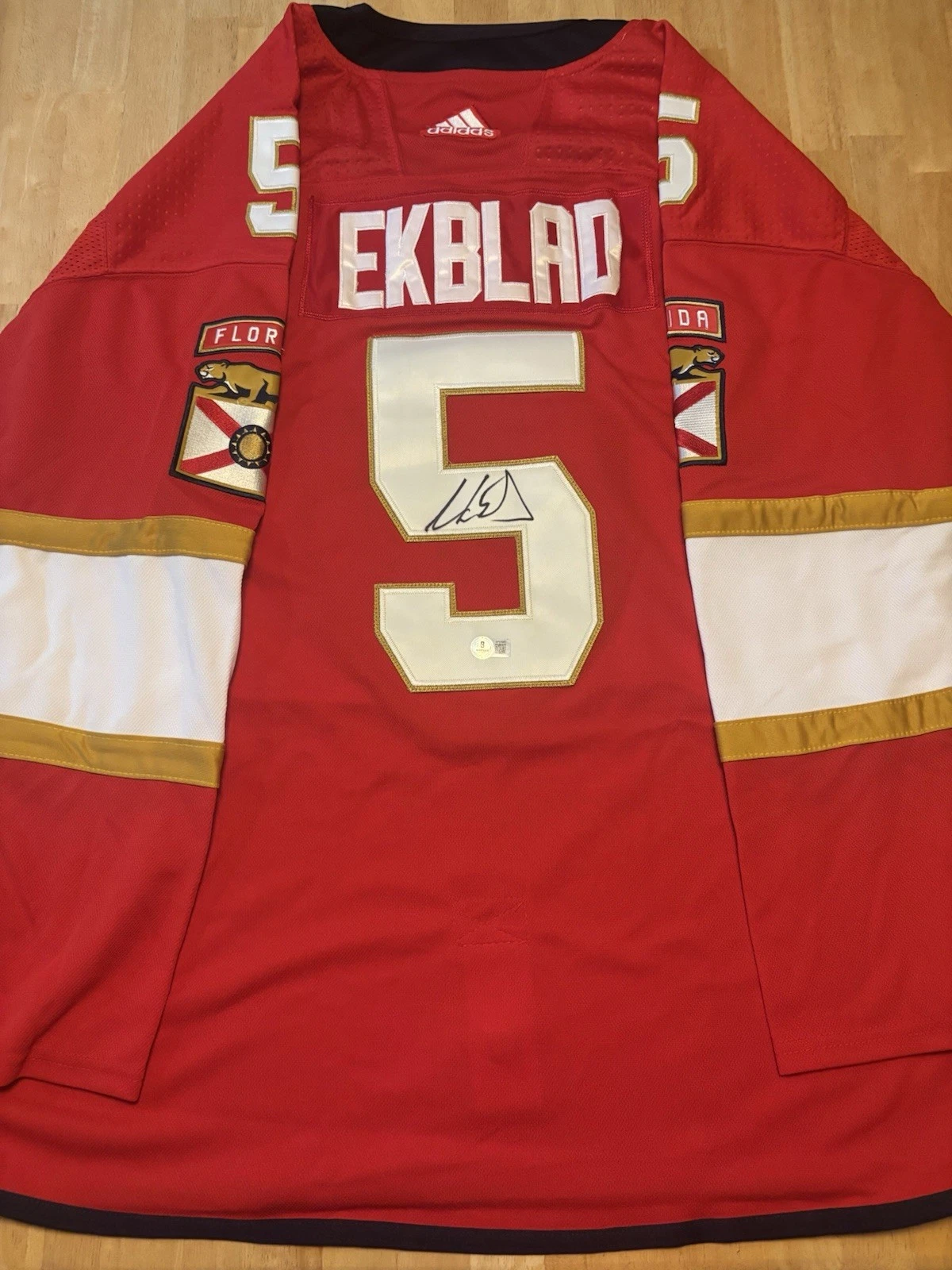 Aaron Ekblad Florida Panthers Autographed Signed  Jersey Beckett  Coa
