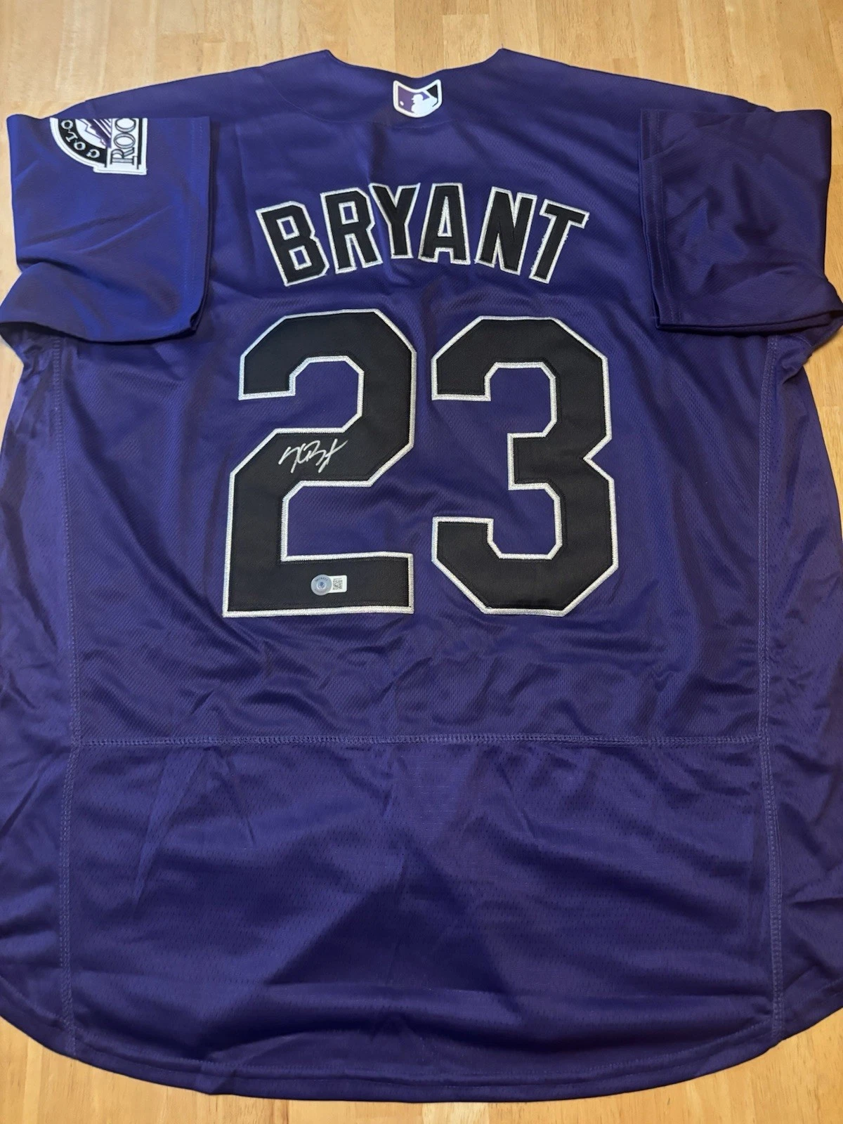 Kris Bryant Signed Autographed Colorado Rockies Jersey. Beckett Coa