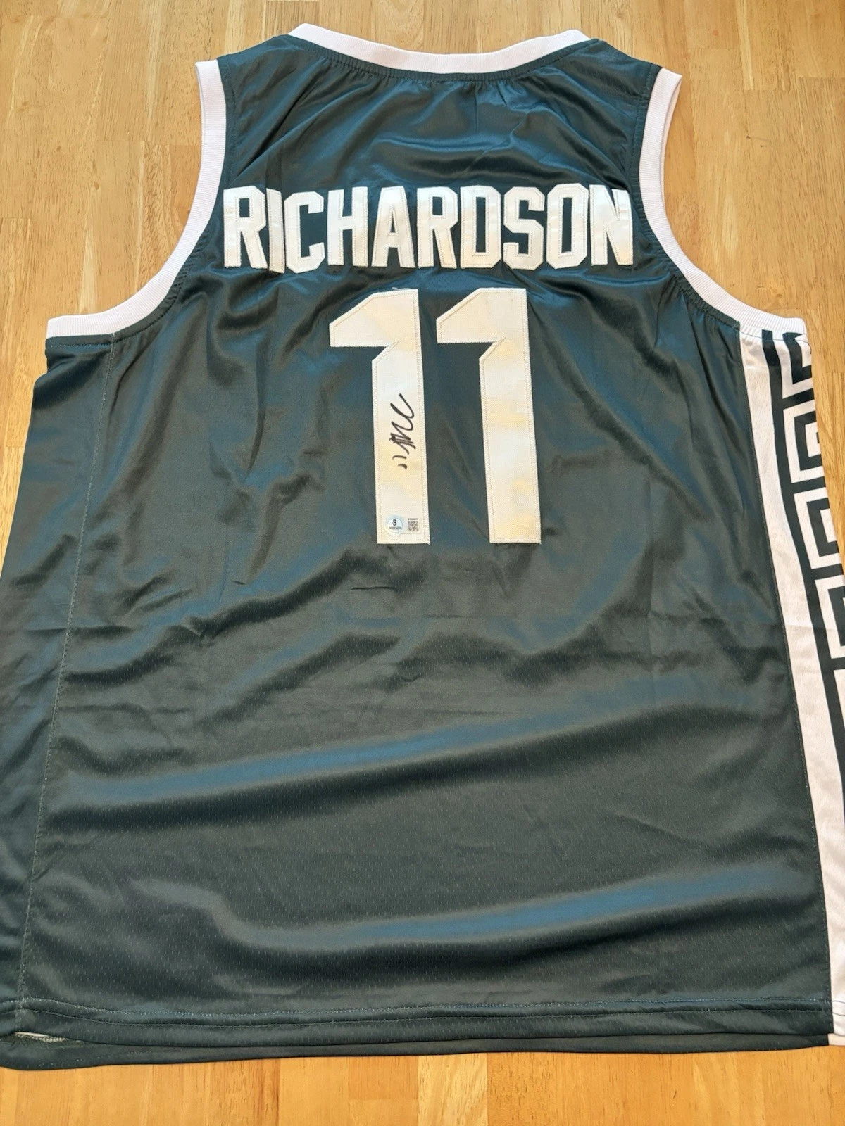 Jase Richardson Signed Autographed Michigan State Spartans Jersey. Beckett Coa