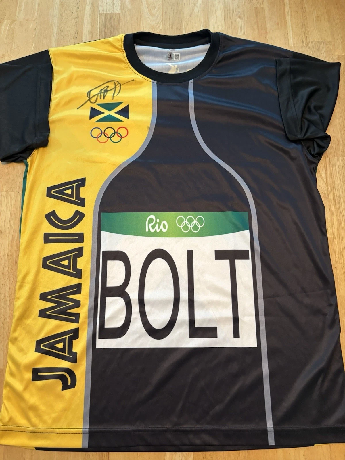 Usain Bolt Signed Autographed Rio Olympics Jersey Beckett COA Jamaican Legend