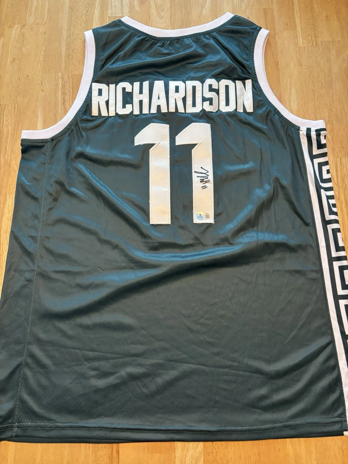 Jase Richardson Signed Autographed Michigan State Spartans Jersey. Beckett Coa