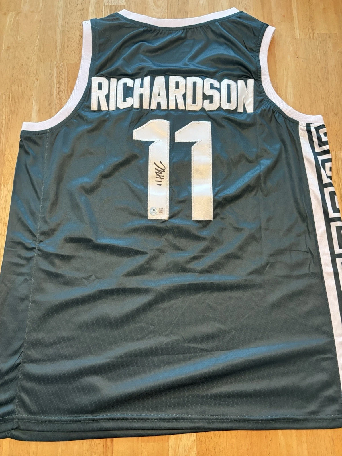 Jase Richardson Signed Autographed Michigan State Spartans Jersey. Beckett Coa