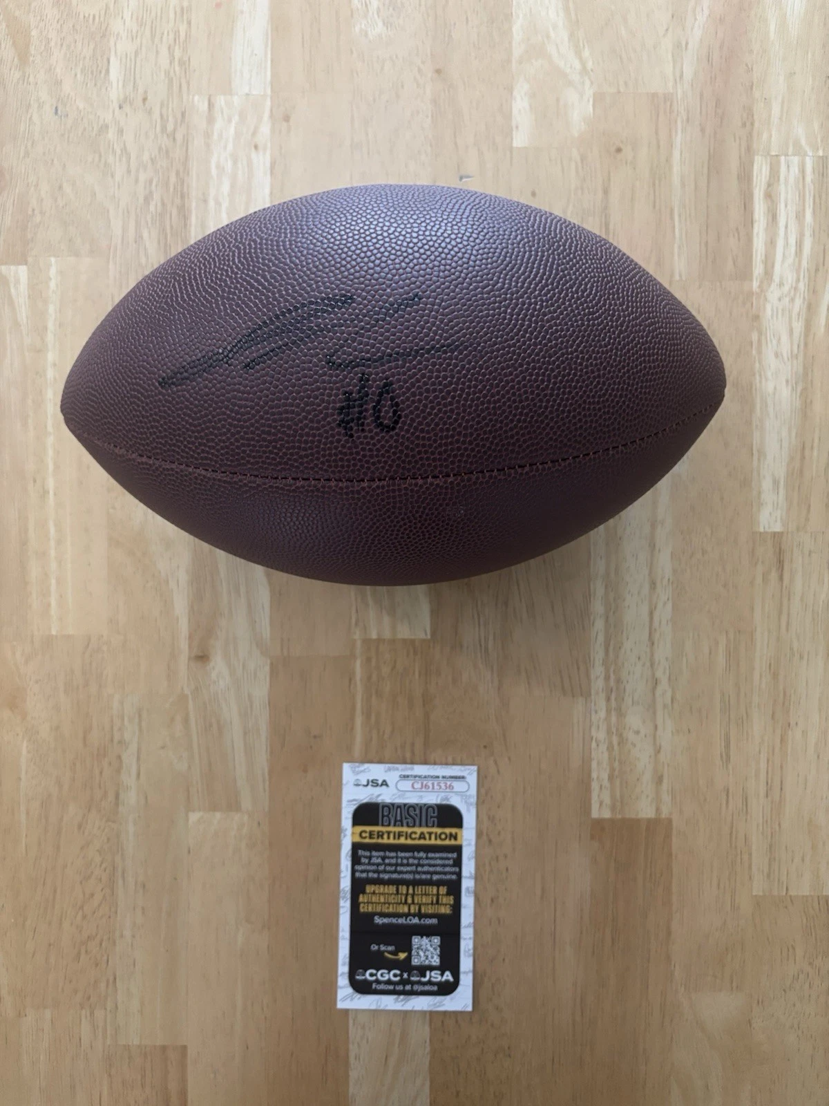 Jahmyr Gibbs Autographed Signed Football. JSA Coa .  Detroit Lions